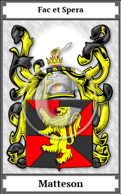 Matteson Family Crest Download (JPG)  Book Plated - 150 DPI