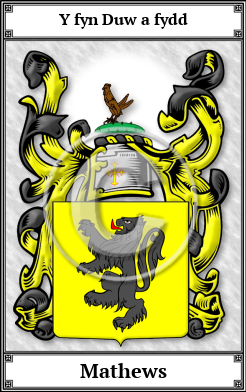 Mathews Family Crest Download (JPG)  Book Plated - 150 DPI