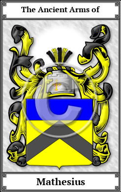 Mathesius Family Crest Download (JPG)  Book Plated - 150 DPI