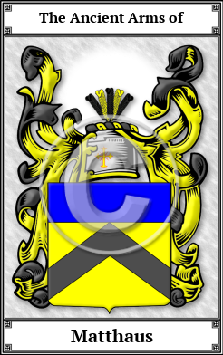 Matthaus Family Crest Download (JPG) Book Plated - 600 DPI
