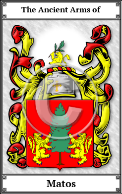 Matos Family Crest Download (JPG) Book Plated - 600 DPI