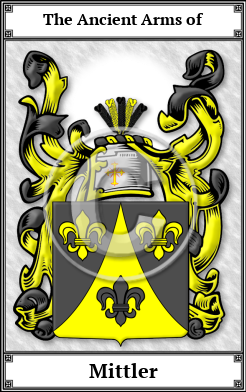 Mittler Family Crest Download (JPG) Book Plated - 600 DPI