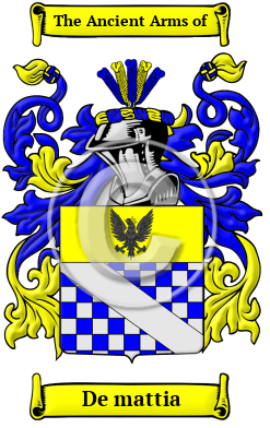 De mattia Family Crest/Coat of Arms