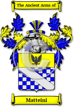 Matteini Family Crest Download (jpg) Legacy Series - 150 DPI