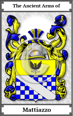 Mattiazzo Family Crest Download (JPG) Book Plated - 600 DPI