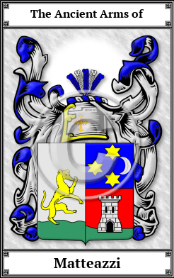 Matteazzi Family Crest Download (JPG)  Book Plated - 150 DPI