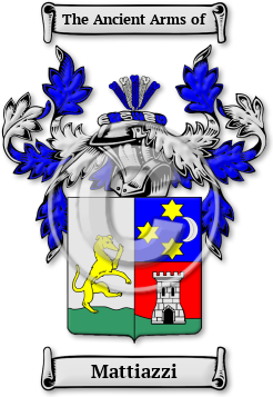 Mattiazzi Family Crest Download (JPG) Legacy Series - 600 DPI