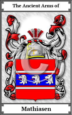 Mathiasen Family Crest Download (JPG)  Book Plated - 150 DPI