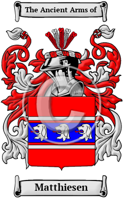 Matthiesen Family Crest/Coat of Arms