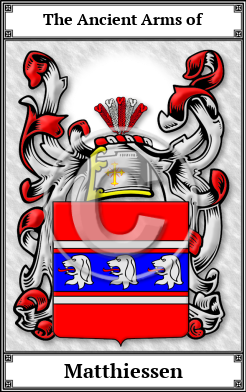 Matthiessen Family Crest Download (JPG)  Book Plated - 150 DPI