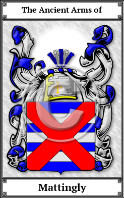 Mattingly Family Crest Download (JPG)  Book Plated - 150 DPI
