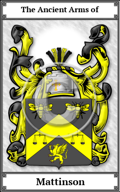 Mattinson Family Crest Download (JPG) Book Plated - 600 DPI
