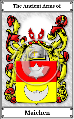 Maichen Family Crest Download (JPG)  Book Plated - 150 DPI