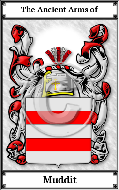 Muddit Family Crest Download (JPG) Book Plated - 600 DPI