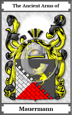 Mauermann Family Crest Download (JPG) Book Plated - 600 DPI