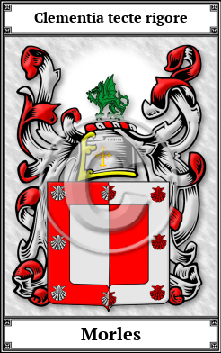 Morles Family Crest Download (JPG) Book Plated - 300 DPI