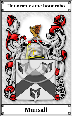 Munsall Family Crest Download (JPG)  Book Plated - 150 DPI