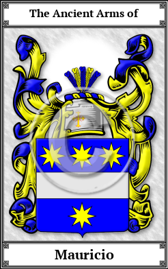 Mauricio Family Crest Download (JPG)  Book Plated - 150 DPI