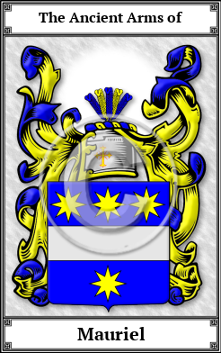 Mauriel Family Crest Download (JPG) Book Plated - 600 DPI