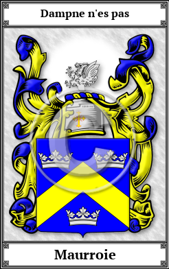 Maurroie Family Crest Download (JPG)  Book Plated - 150 DPI