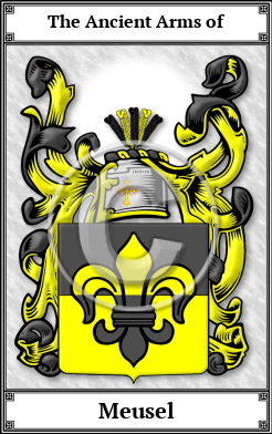 Meusel Family Crest Download (JPG)  Book Plated - 150 DPI