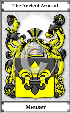 Meuser Family Crest Download (JPG)  Book Plated - 150 DPI