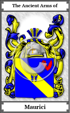 Maurici Family Crest Download (JPG)  Book Plated - 150 DPI
