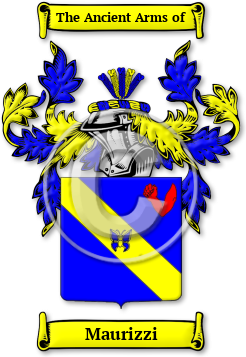 Maurizzi Family Crest Download (jpg) Legacy Series - 150 DPI