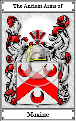 Maxine Family Crest Download (JPG)  Book Plated - 150 DPI