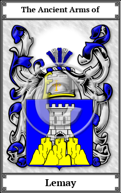 Lemay Family Crest Download (JPG)  Book Plated - 150 DPI