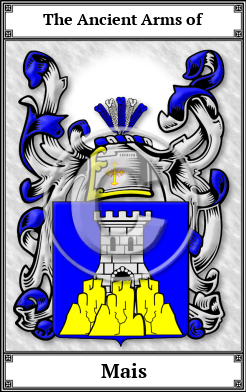 Mais Family Crest Download (JPG)  Book Plated - 150 DPI