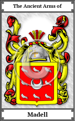 Madell Family Crest Download (JPG)  Book Plated - 150 DPI