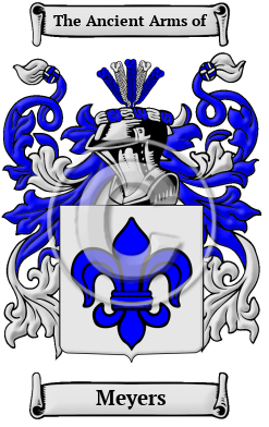 Meyers Family Crest Download (JPG) Heritage Series - 600 DPI