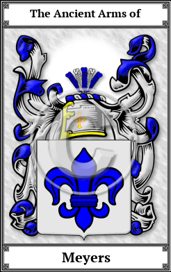 Meyers Family Crest Download (JPG)  Book Plated - 150 DPI