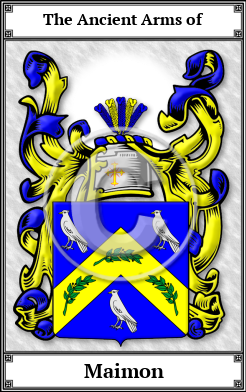 Maimon Family Crest Download (JPG)  Book Plated - 150 DPI