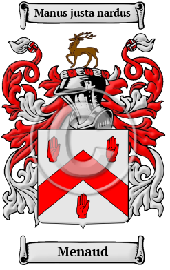 Menaud Family Crest/Coat of Arms