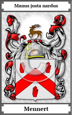 Mennert Family Crest Download (JPG)  Book Plated - 150 DPI