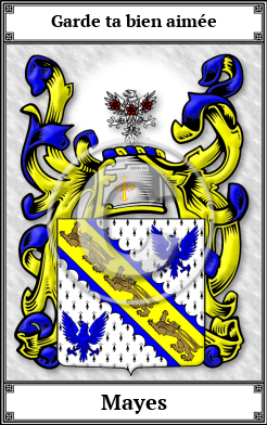 Mayes Family Crest Download (JPG) Book Plated - 600 DPI