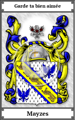 Mayzes Family Crest Download (JPG) Book Plated - 600 DPI