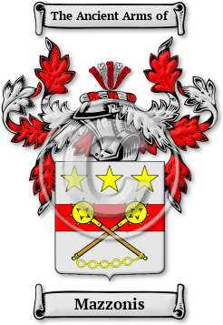 Mazzonis Family Crest Download (jpg) Legacy Series - 150 DPI