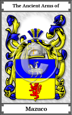 Mazuco Family Crest Download (JPG)  Book Plated - 150 DPI