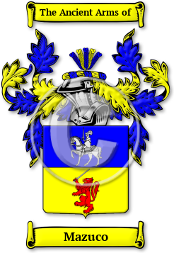 Mazuco Family Crest Download (jpg) Legacy Series - 150 DPI