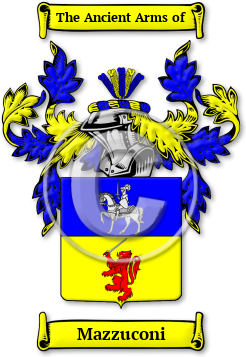 Mazzuconi Family Crest Download (jpg) Legacy Series - 150 DPI