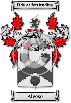 Aleese Family Crest Download (jpg) Legacy Series - 150 DPI