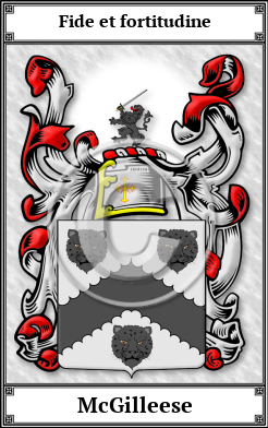 McGilleese Family Crest Download (JPG)  Book Plated - 150 DPI
