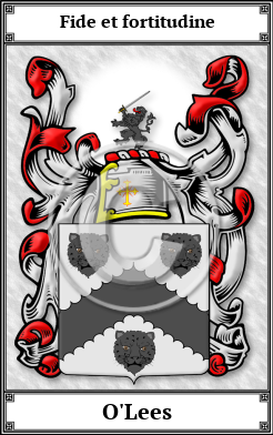 O'Lees Family Crest Download (JPG) Book Plated - 600 DPI