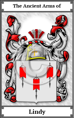 Lindy Family Crest Download (JPG)  Book Plated - 150 DPI