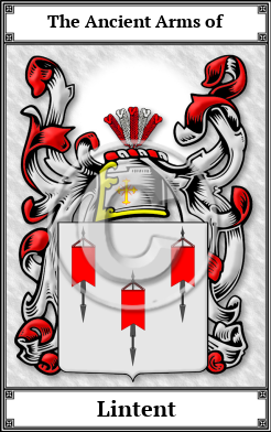 Lintent Family Crest Download (JPG) Book Plated - 600 DPI