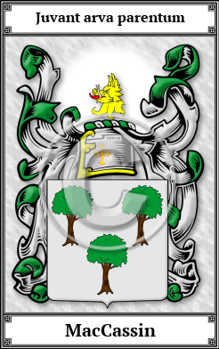 MacCassin Family Crest Download (JPG)  Book Plated - 150 DPI