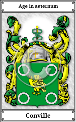 Conville Family Crest Download (JPG)  Book Plated - 150 DPI